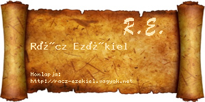 Rácz Ezékiel névjegykártya
